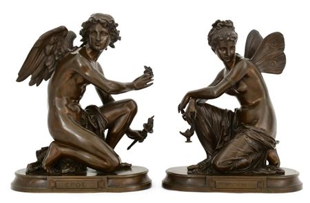 Sample artwork by Eugène Laurent (1832 - 1898), known for child and mythology figure and portrait bust sculpture - View similar artists and auction records