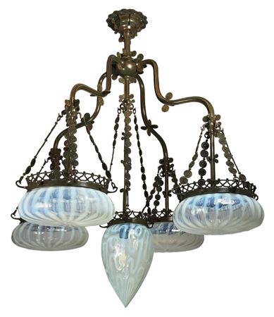 "Moorish" Five-Light Chandelier
