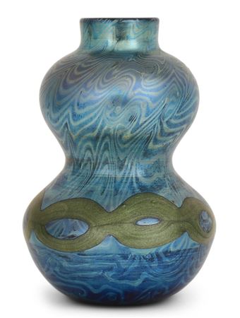 Favrile Glass Decorated Vase, Special Order