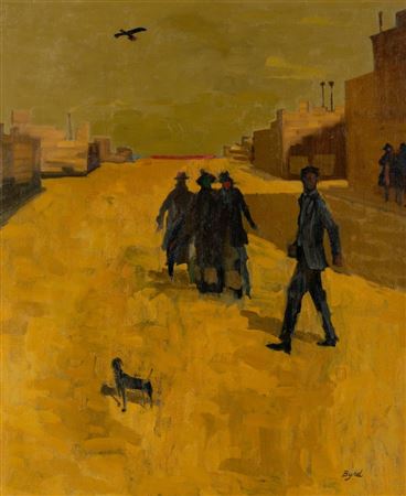 Sample artwork by Gibson Byrd (1923 - 2002), known for painting, teaching - View similar artists and auction records