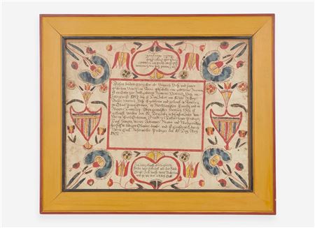 Fraktur: Birth Record for Heinrich Getz