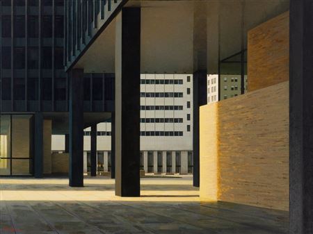 Dominion Center, 1987 by Enrique Santana - Auction record, sale price, and art valuation. Compare with similar artists and explore comparable artworks.