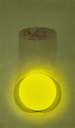 Green Abstract with Sculptural Elements, 1977