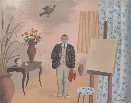 Le Peintre dans son Atelier (Autoportrait), 1929 by Jean Hugo - Auction record, sale price, and art valuation. Compare with similar artists and explore comparable artworks.