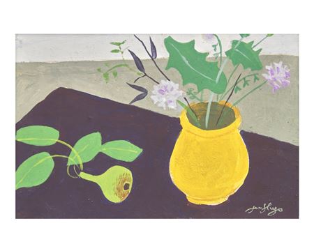 Vase de Fleurs et Poires