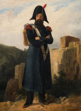 Soldier with Rifle and Side Arms, 1849