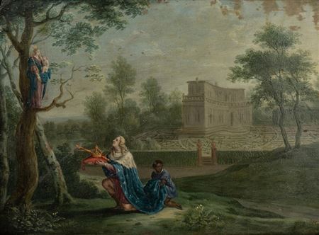 Virgin Mary Appearing Before Saint Louis of France