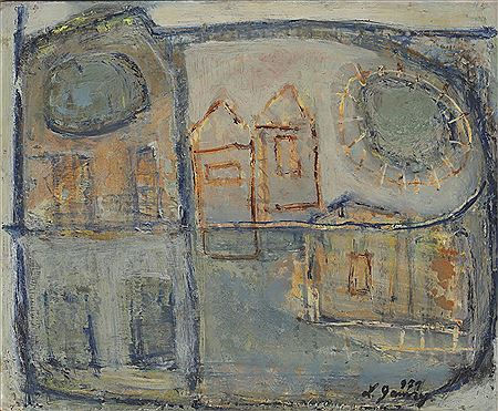Houses (blue background) 1971