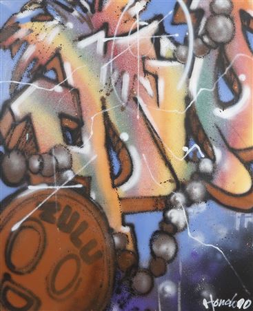 Sample artwork by Hondo (Born 1972), known for graffiti art - View similar artists and auction records