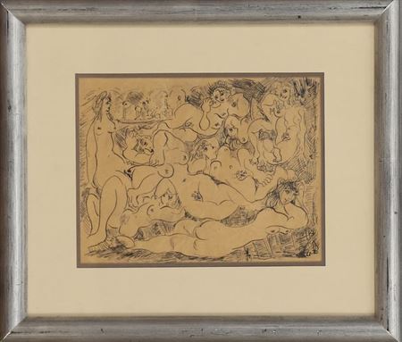 Femmes prenant le soleil à la piscine, after Pablo Picasso