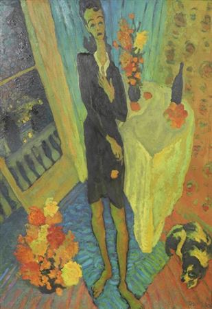 Portrait de femme dans un intérieur