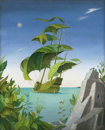 Phantastisches Schiff by Georges Spiro - Auction record, sale price, and art valuation. Compare with similar artists and explore comparable artworks.