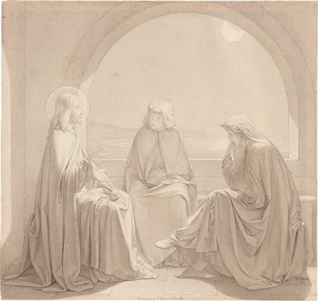Jesus in the night conversation with Nicodemus