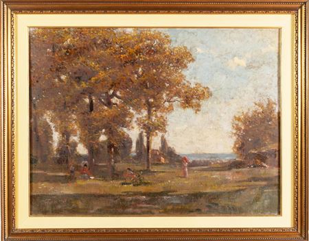 "Figures in the garden," 1958