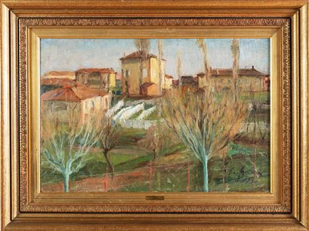 "Old laundry in Bologna," 1930