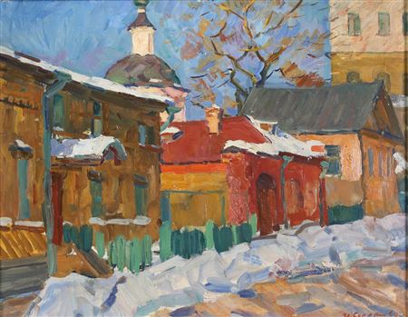 "Street in Russia" by Ivan Sorokin - Auction record, sale price, and art valuation. Compare with similar artists and explore comparable artworks.