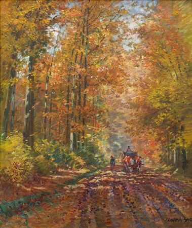 Autumn Alley by Stanislav Lolek - Auction record, sale price, and art valuation. Compare with similar artists and explore comparable artworks.