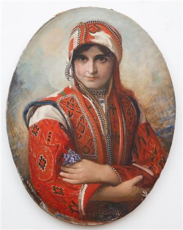 Sample artwork by Jan Vaclav Mrkvicka (1856 - 1938), known for academic art education, bulgarian folklore paintings - View similar artists and auction records