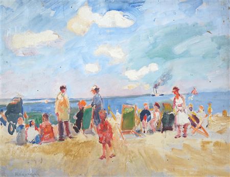 Felastar Ferry beach with the paddlesteamer Waverley in the background