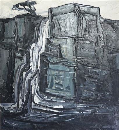 Waterfall, North Wales; Foundry scene