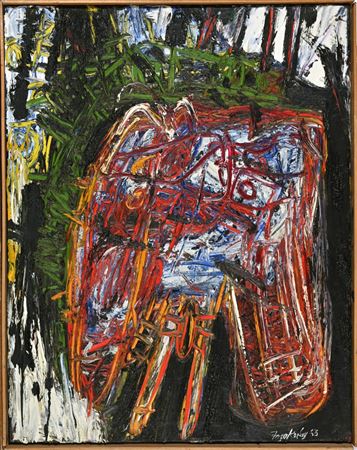 Sample artwork by Gordon Fazakerley (1937 - 2011), known for post-war abstract expressionist painting - View similar artists and auction records