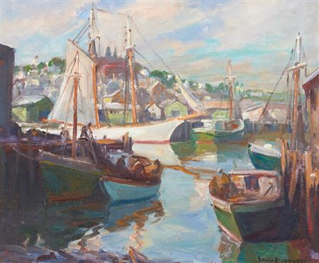 Boats in Gloucester Harbor