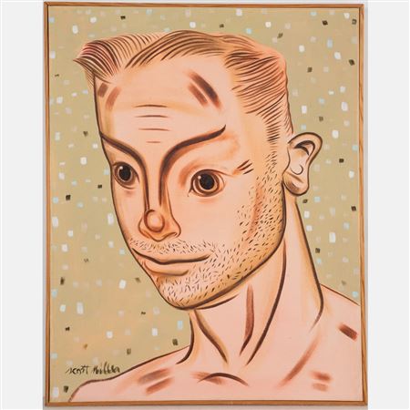 Sample artwork by Scott Miller (1955 - 2008), known for figurative imagery paintings, abstraction - View similar artists and auction records