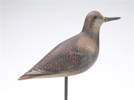 Sample artwork by John Dilley (late 19th century), known for decoy carver and stencils of shorebirds - View similar artists and auction records