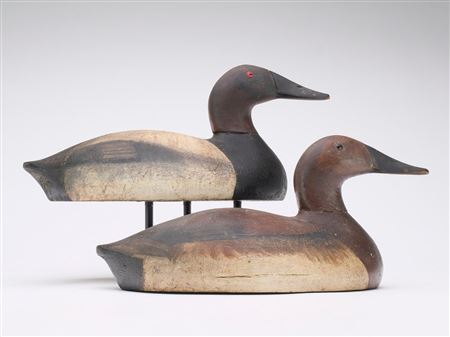Pair of Canvasbacks by Ed "One Arm" Kellie - Auction record, sale price, and art valuation. Compare with similar artists and explore comparable artworks.