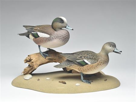 Pair of decorative widgeon