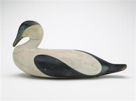 Nova Scotia style eider with inlet neck seat and carved eyes