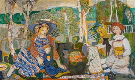 Sample artwork by Kai Fjell (1907 - 1989), known for expressionist rural themed painting, printmaking, scenography - View similar artists and auction records
