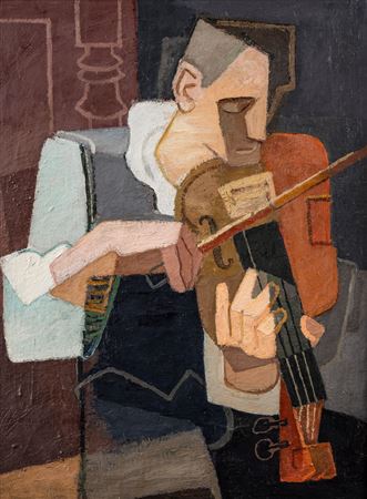 Violin Player (1929) by Aage Storstein - Auction record, sale price, and art valuation. Compare with similar artists and explore comparable artworks.