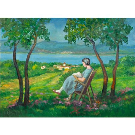 Lady Reading in the Park