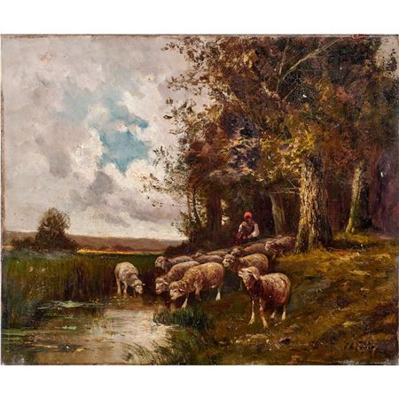 Untitled (Shepardess with Sheep)