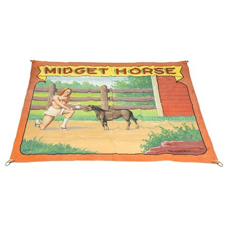 SIDESHOW BANNER 'MIDGET HORSE'