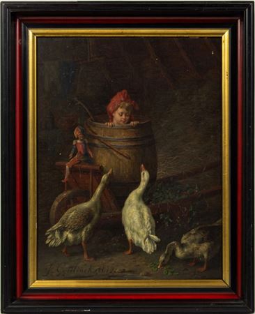 Child Playing with Geese, 1879