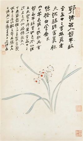 Chinese Scroll of Narcissus