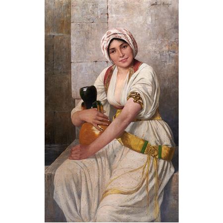 Woman with Golden Vase