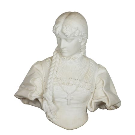 An Italian marble bust of beauty