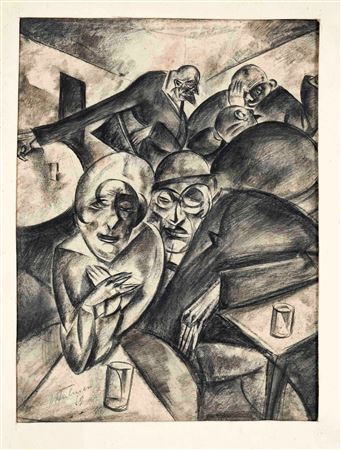 People in a café. 1919.