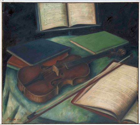 Still life with violin. 1919.