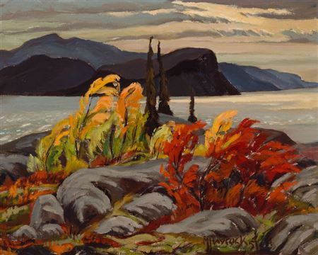 Great Bear Lake with Fall Colours by Maurice Haycock - Auction record, sale price, and art valuation. Compare with similar artists and explore comparable artworks.