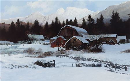 Snowbound by Alan Wylie - Auction record, sale price, and art valuation. Compare with similar artists and explore comparable artworks.