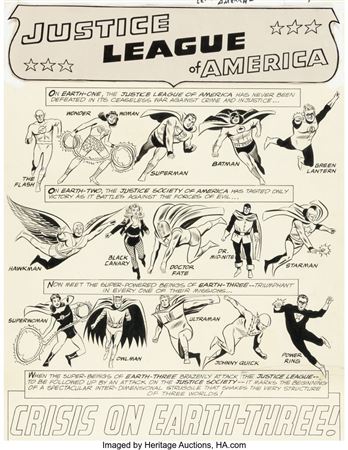 Justice League of America #29 Splash Page 1 Crime Syndicate of America Original Art (DC, 1964)