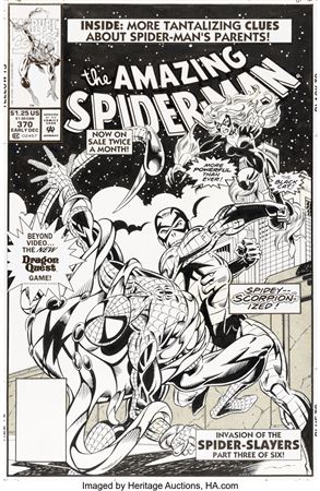 The Amazing Spider-Man #370 Cover Original Art (Marvel, 1992)