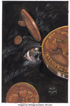 From Hell #4 Cover Painting Original Art (Mad Love Publishing, 1994)