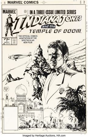 Indiana Jones and the Temple of Doom #1 Cover Original Art (Marvel, 1984)