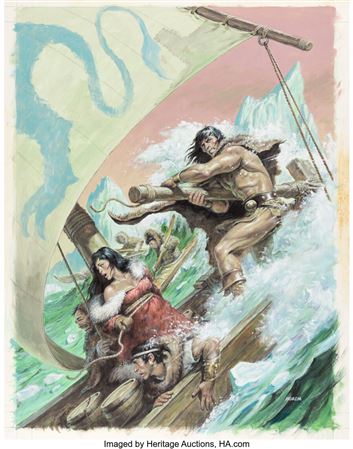 Savage Sword of Conan #168 Cover Painting Original Art (Marvel, 1989)