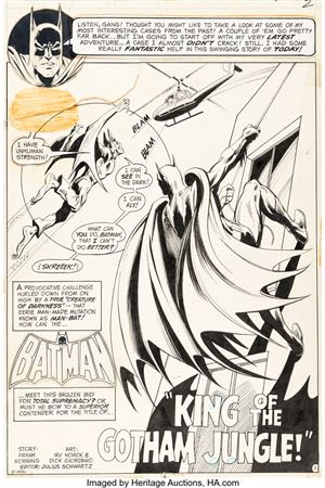 Batman #254 Complete 13-Page Story Original Art (DC, 1974)